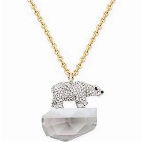 $98 Kate Spade cold comforts polar bear large pendant long necklace - Picture 6 of 9